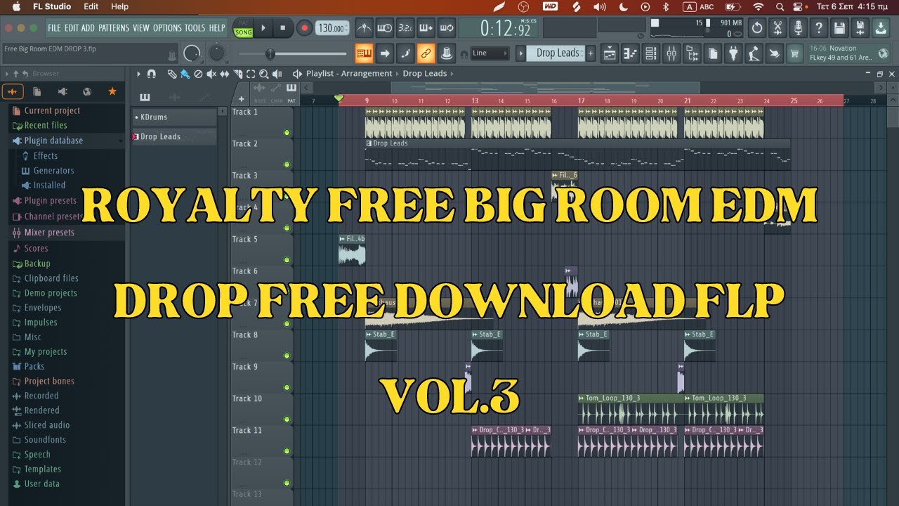 ROYALTY FREE BIG ROOM EDM DROP FREE DOWNLOAD FLP VOL.3