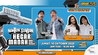 NONTON SIARAN HEGARMANAH 10 OKTOBER 2025 | POWERED BY BINUS BANDUNG