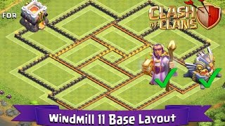 Clash Of Clans Th11 Best Farming Base Layout With Gw And Eagle Artillery - Windmill 11