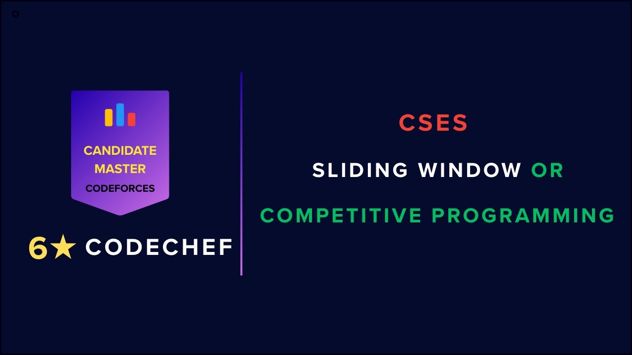 Sliding Window OR | CSES | Competitive Programming - YouTube