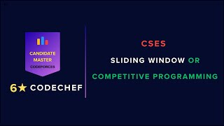 Sliding Window OR |  CSES | Competitive Programming