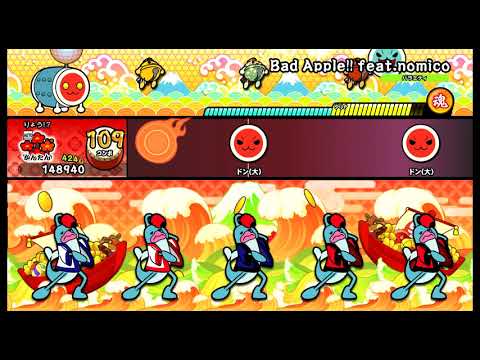 【太鼓の達人 NS】 Bad Apple!! feat.nomico (かんたん) オート 【Nintendo Switch ば～じょん！】