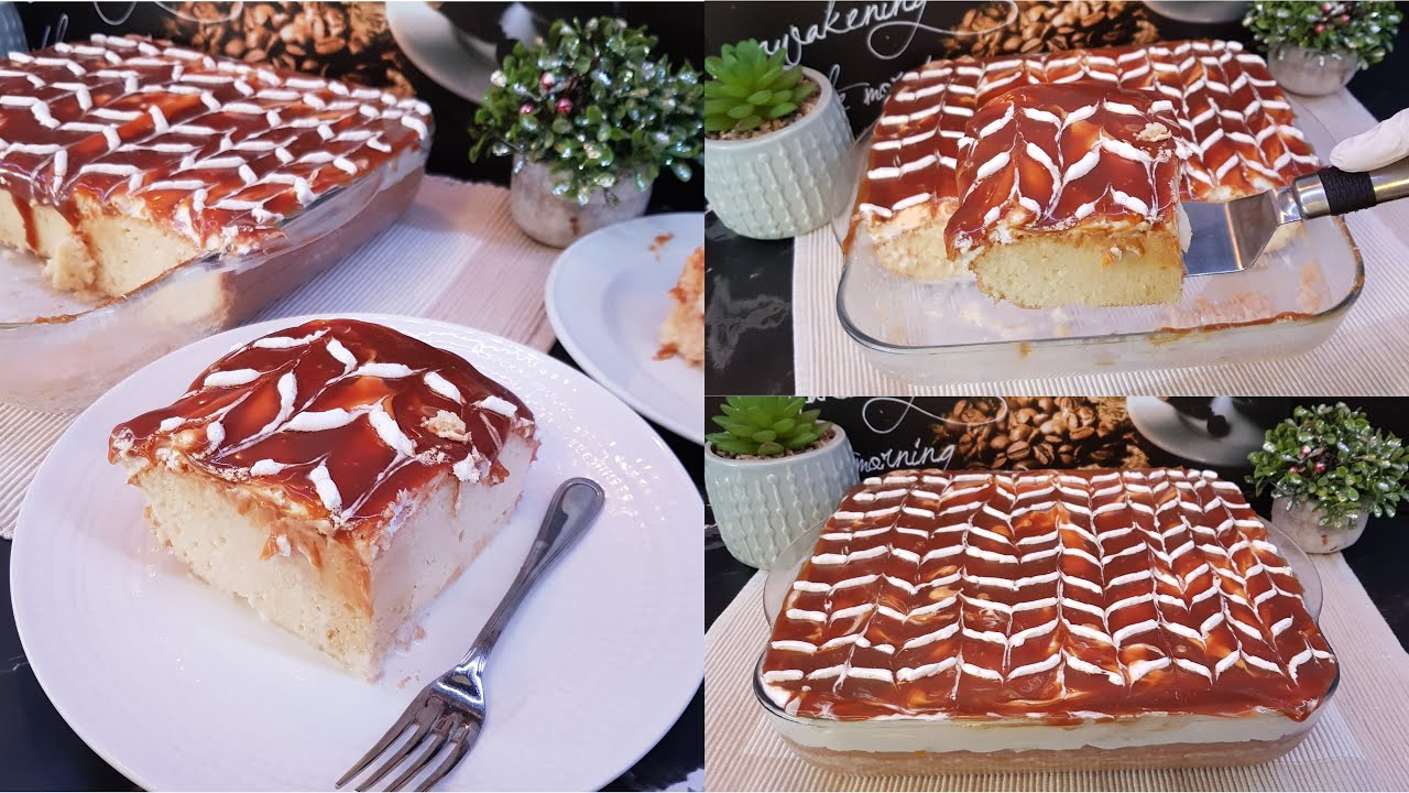 كيكة الترليتشا التركيه او كيكة الحليب والكراميل من الذ انواع الكيك