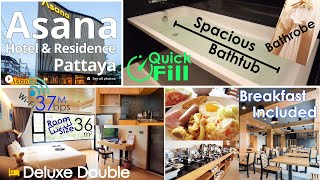 🏩Pattaya Comfy Room 🛁Spacious Bathtub 🍴Breakfast StayReview 🇹🇭 Asana Hotel South Pattaya | Chueseday