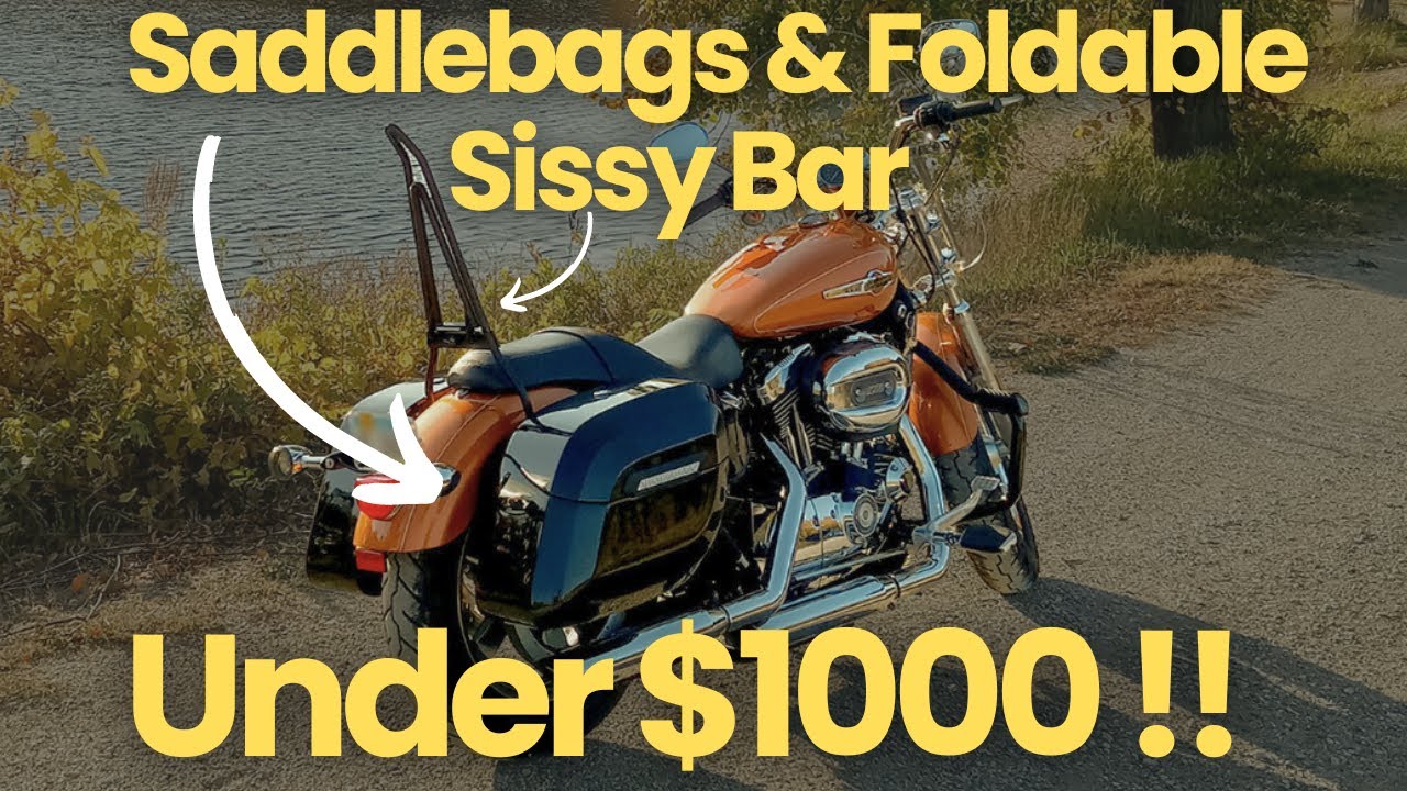 Hard Saddlebags and a Foldable Sissy Bar Under a 1000 For Sportster