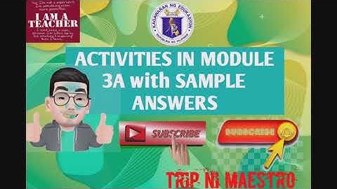 #LDM2 #Module3A #StudyNotebook ACTIVITIES in MODULE 3A with SAMPLE ANSWERS