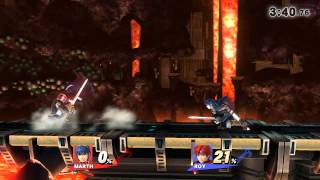 Marth's ledge attack can SPIKE!