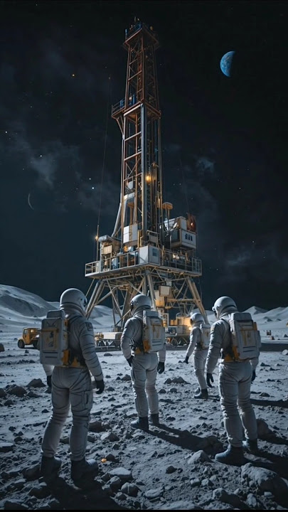 Astronauts Working on the Moon ππ