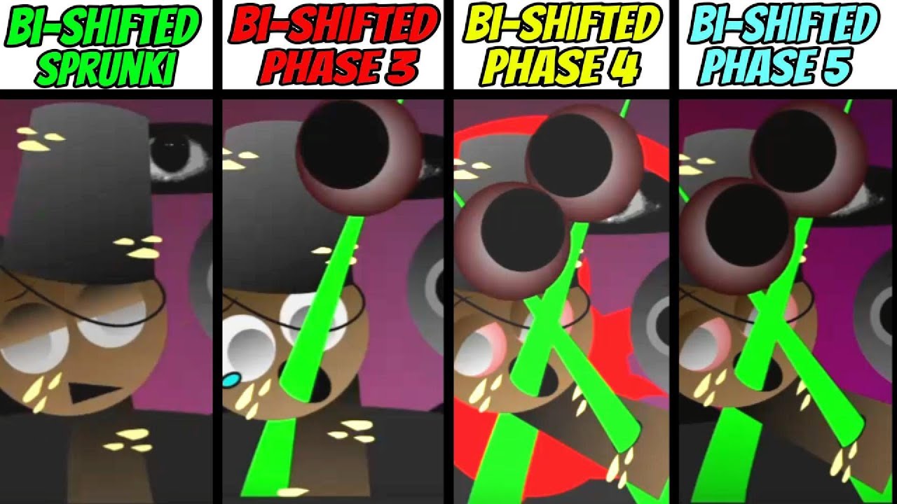 Incredibox Sprunki Bi-Shifted Vs Phase 3 Vs Phase 4 Vs Phase 5 Bi-Shifted