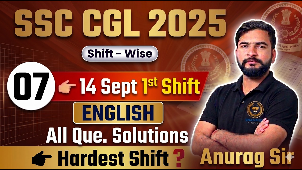 SSC CGL 2025 14 Sept 1st Shift English Analysis | All Questions ...