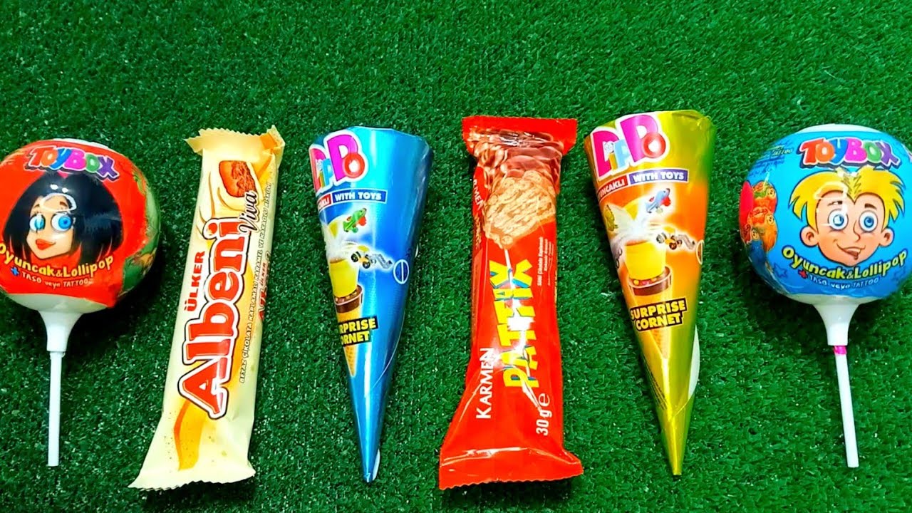 Satisfying video Asmr lollipops candy unboxing video Asmr opening video and chocolate gummy candy