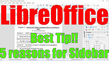 LibreOffice # 5 reasons to use the sidebar best tip for beginners