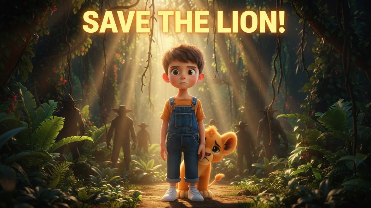 A Young Boy and a Shy Lion | Kids English Story