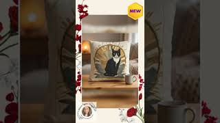 Tuxedo Cat Art Pillowcase | Faux Suede Square Pillowcase