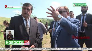 картинка: Глава Ингушетии проинспектировал работу на воднасосной станции в селении Вежарий