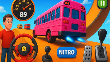 Crazy Bus Mega Ramp Impossible Racing - Android Gameplay.