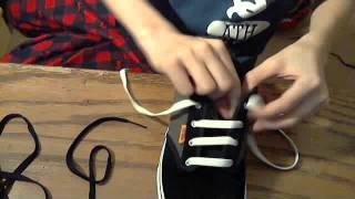 How to bar lace 4 hole vans