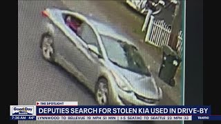Deputies search find stolen KIA used in drive-by shooting, put school in lockdown | FOX 13 Seattle