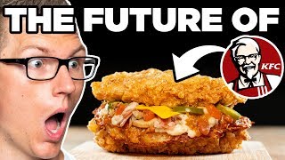 KFC Waffle House Hash Brown Double Down Taste Test | FUTURE FAST FOOD