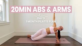 DAY 9 - 1 Month Pilates Plan || 20MIN Toned Ab & Arm Sculpt || intermediate - no equipment