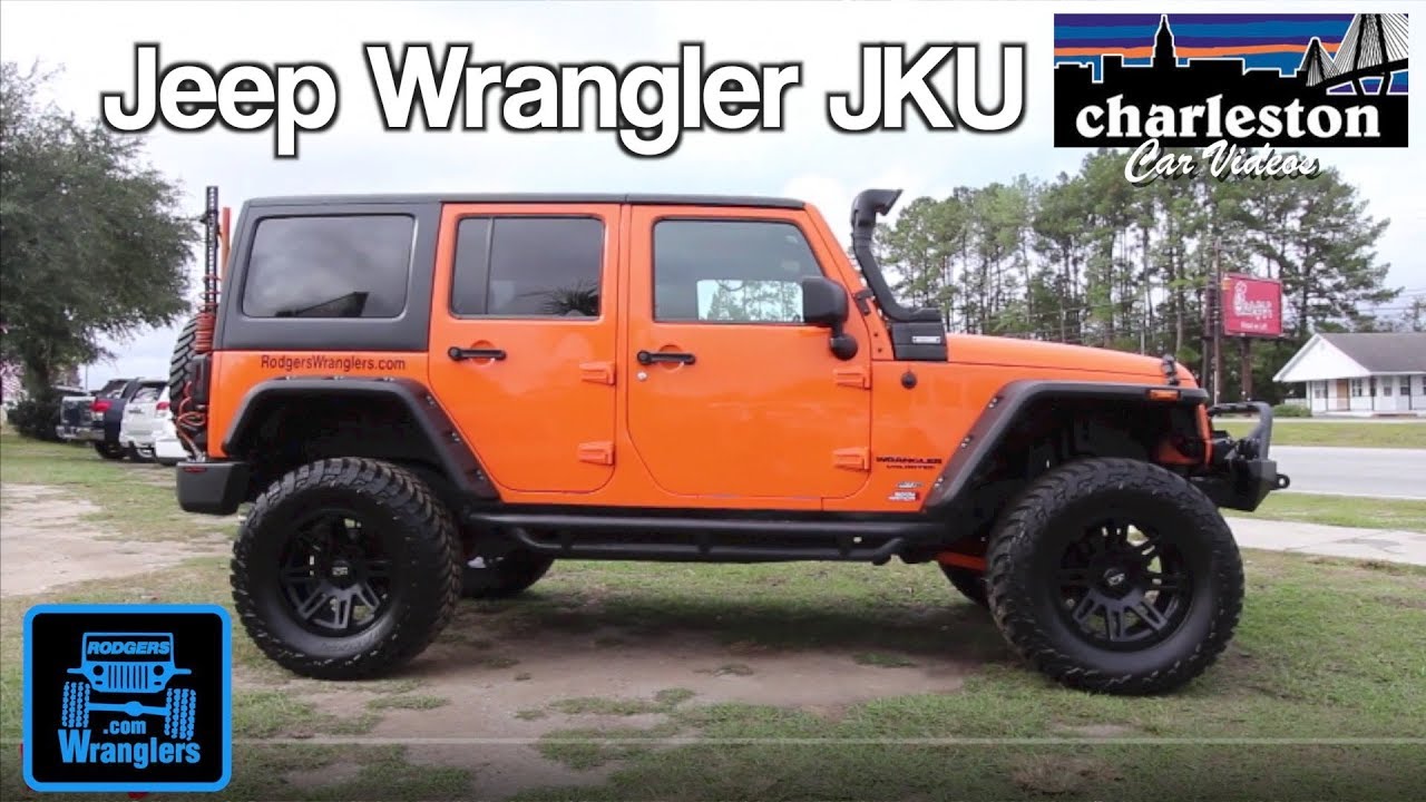 The Big Orange Jeep Wrangler Unlimited | JKU Accessories Tour & For Sale  Review Tour - YouTube