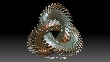 Dizingof designs - 3Dprinting - Wild Torus Knot - Math Art by Dizingof - 3Dizingof.com