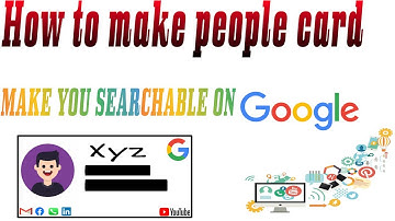 How to create google people cards | Make Your Virtual Visiting Card On Google