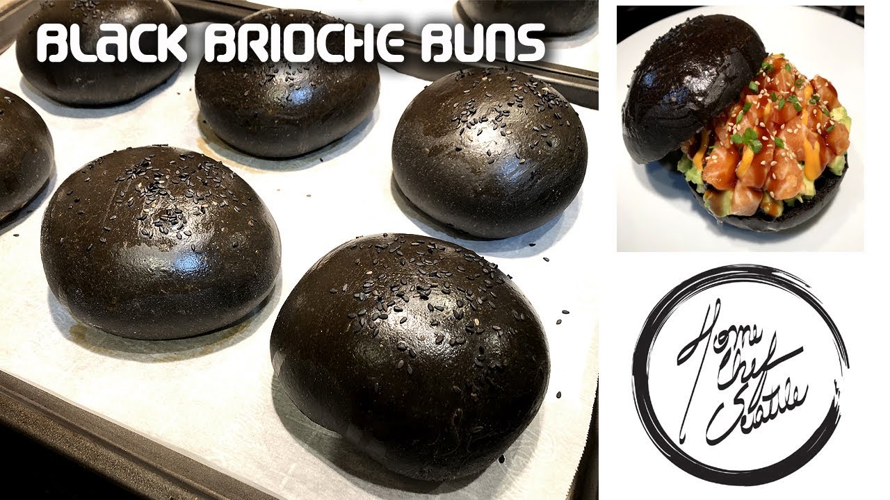 BLACK BRIOCHE BUNS Squid Ink Burger Buns YouTube
