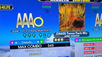 CHAOS Terror-Tech Mix (ESP-16) 2p PFC 999,980 World Record [DDR Ace]