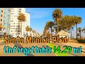 Santa Monica Blvd on Sunset! Unforgettable 14.29 miles. Los Angeles Local Drive Tour. HD