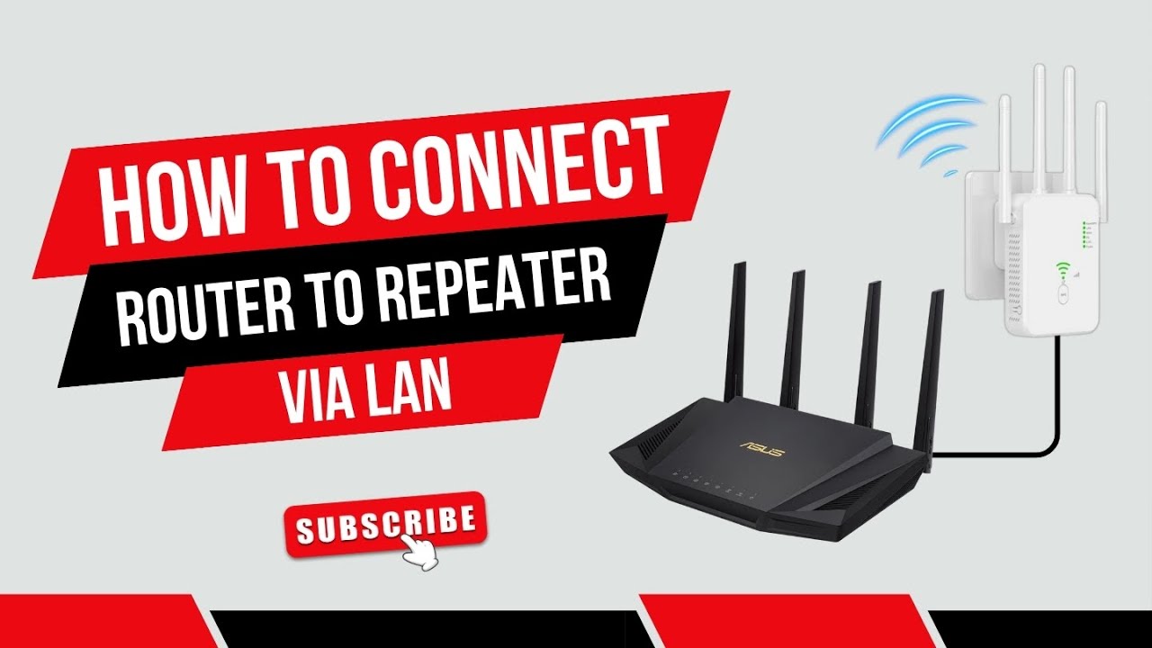 How to Connect WiFi Router to Repeater via LAN Cable | Laptop ...