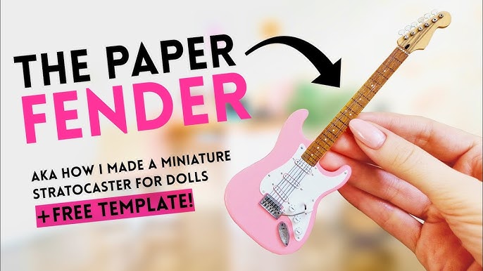 miniature-electric-guitar-for-barbie-dolls-make-a-dollhouse-fender-stratocaster-with-paper-youtube for Free Printable Electric Guitar Templates Miniature ELECTRIC GUITAR for BARBIE dolls | Make a DOLLHOUSE Fender Stratocaster with PAPER! - YouTube for Free Printable Electric Guitar Templates
