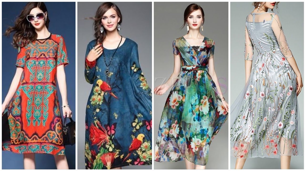 Long And Short Floral Print Dresses 2019/Mini Midi Maxi Designs