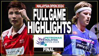 Shi Yu Qi vs Anders Antonsen Badminton Malaysia Open 2024 | FINAL