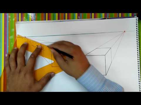 كيفية رسم مربع ثلاثي الابعاد 3D - YouTube
