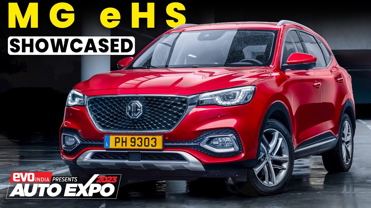 MG eHS plugin hybrid showcased at the 2023 Auto Expo evo India YouTube