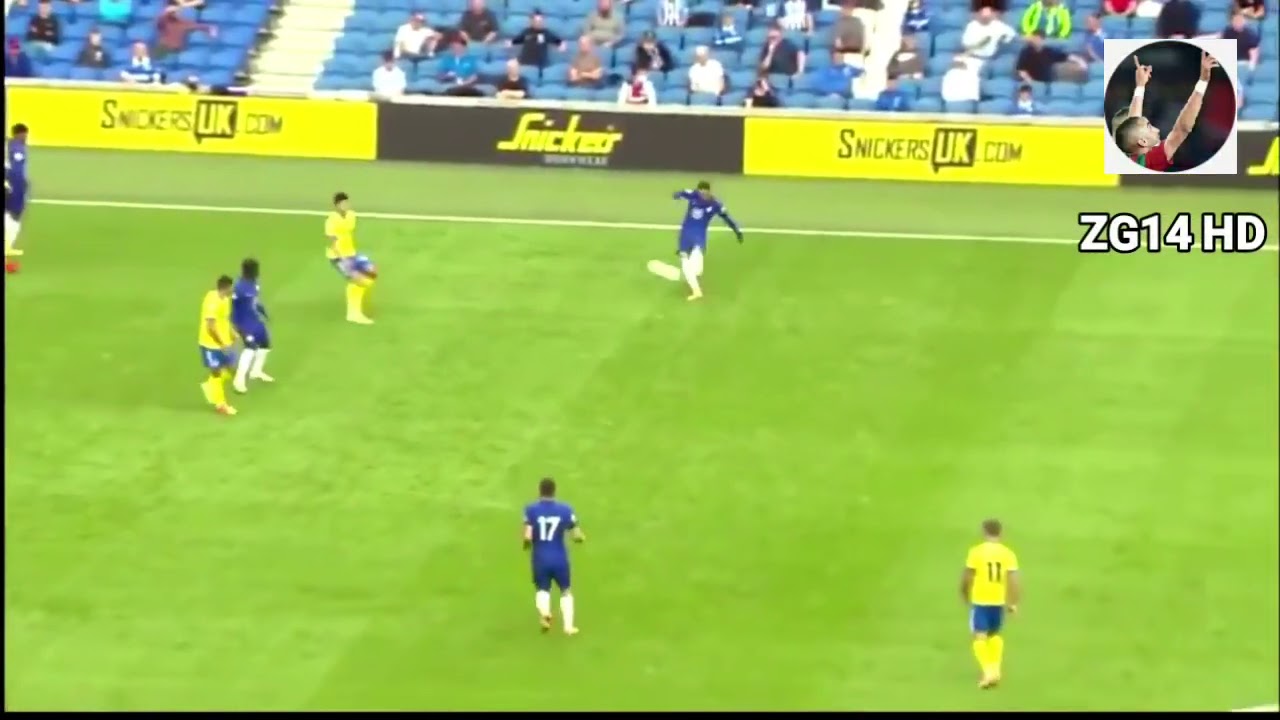 The first goal Timo Werner with chelsea vs brighton