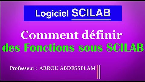 Définir des fonctions en SCILAB