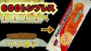 トンカツ６００トンでプレスしたらビッグカツになる説【年末年始一週間毎日投稿チャレンジ】「実験」science experiments