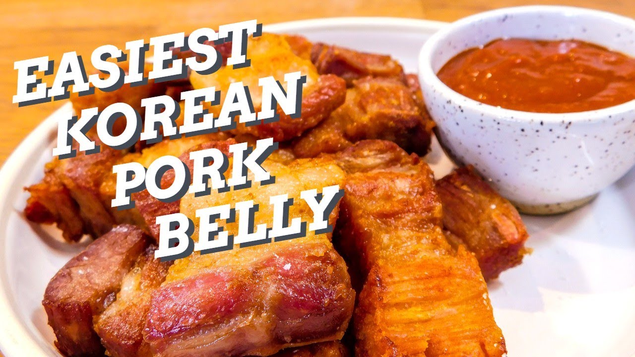 The Easiest Korean Style Pork Belly Ssamjang Korean Dipping Sauce