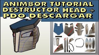 #Anim8or #Tutorial #Destructor Head + PDO Pepakura #Descargar