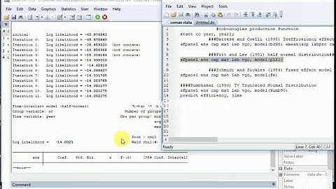 stochastic frontier analysis using STATA for efficiency estimation PART 2