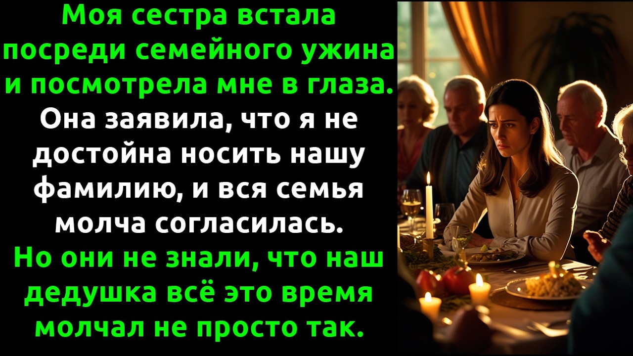 Моя сестра ЗАЯВИЛА, что я не достойна нашей фамилии... но ОДНО слово дедушки изменило всё.