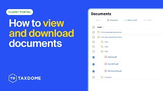 Client Portal: How to view and download documents