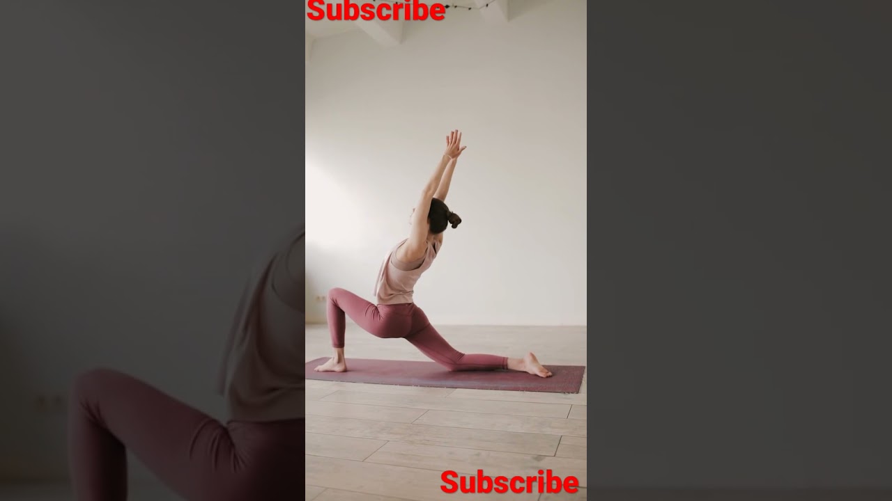 morning yoga / girl exercise 