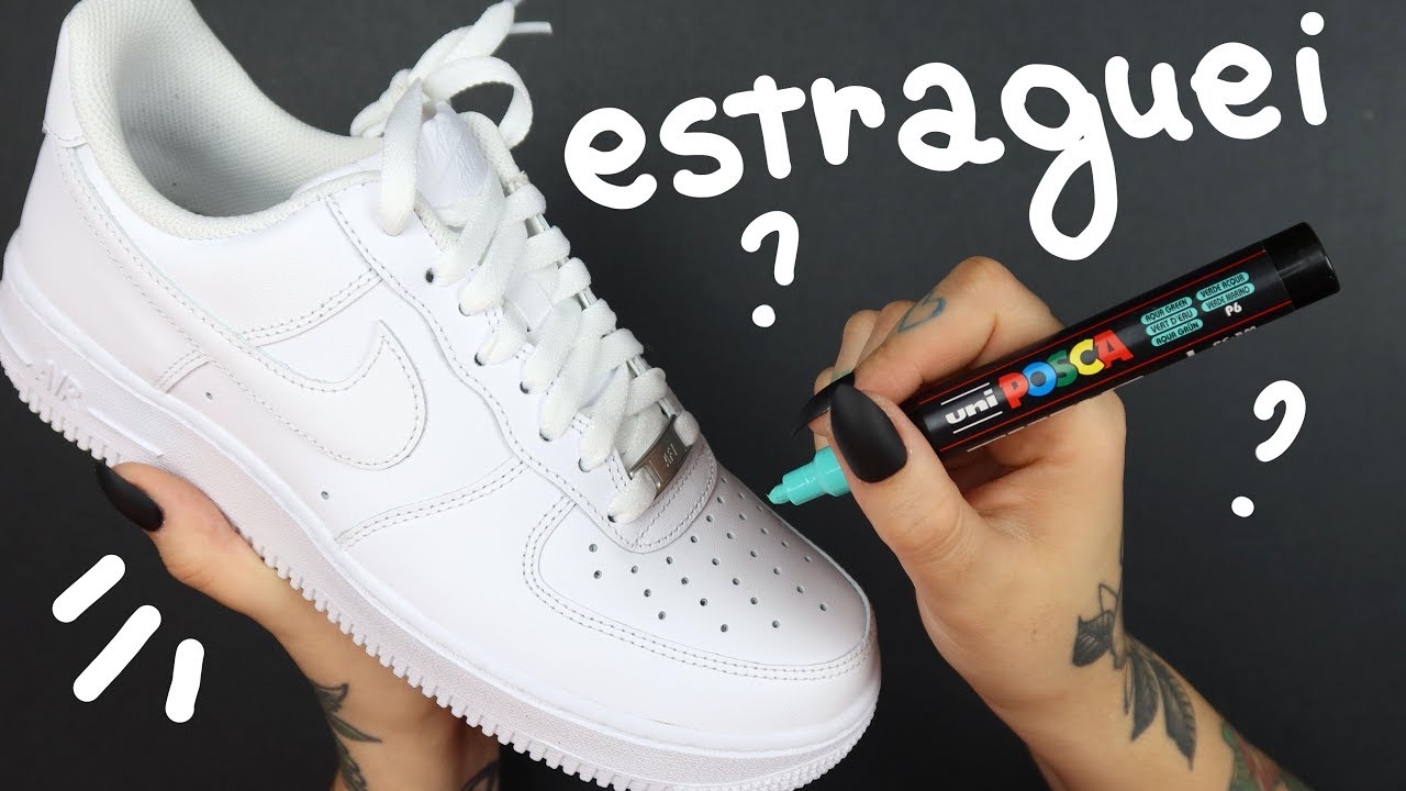 DESENHANDO NO MEU TÊNIS CARO COM POSCA - SERÁ QUE FICOU BOM?