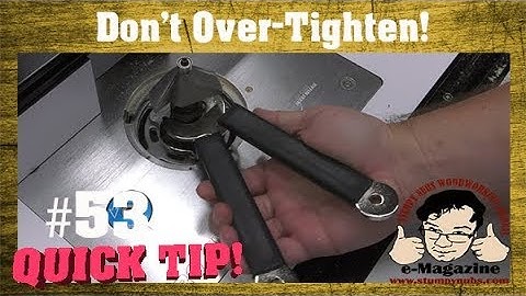 Why router bits come loose, and how to stop it!