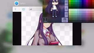 Making Yuri from doki doki Literature club in gacha club!