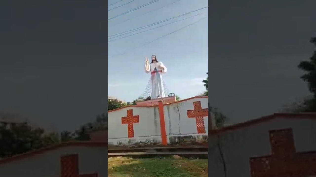 India's No. 1 Tallest jesus statue located in puthuragoundapalayam at salem district