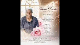 In Loving Memory Of MARIE M. CHARLES (MAY 23, 2026) 09:00 AM